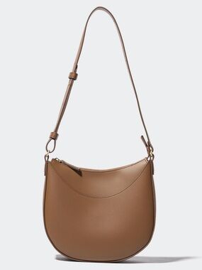 Uniqlo Faux Leather One-Handle Bag in Brown